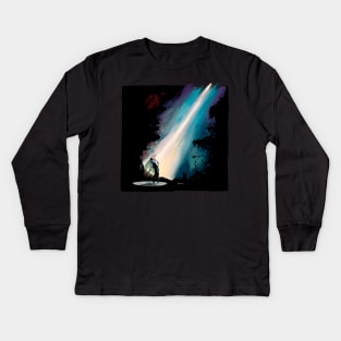 Fire in the Sky Illustration Kids Long Sleeve T-Shirt